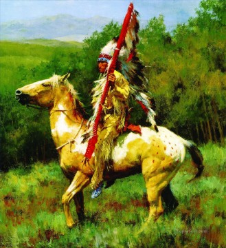 150の主題の芸術作品 Painting - 西部アメリカンインディアン 218